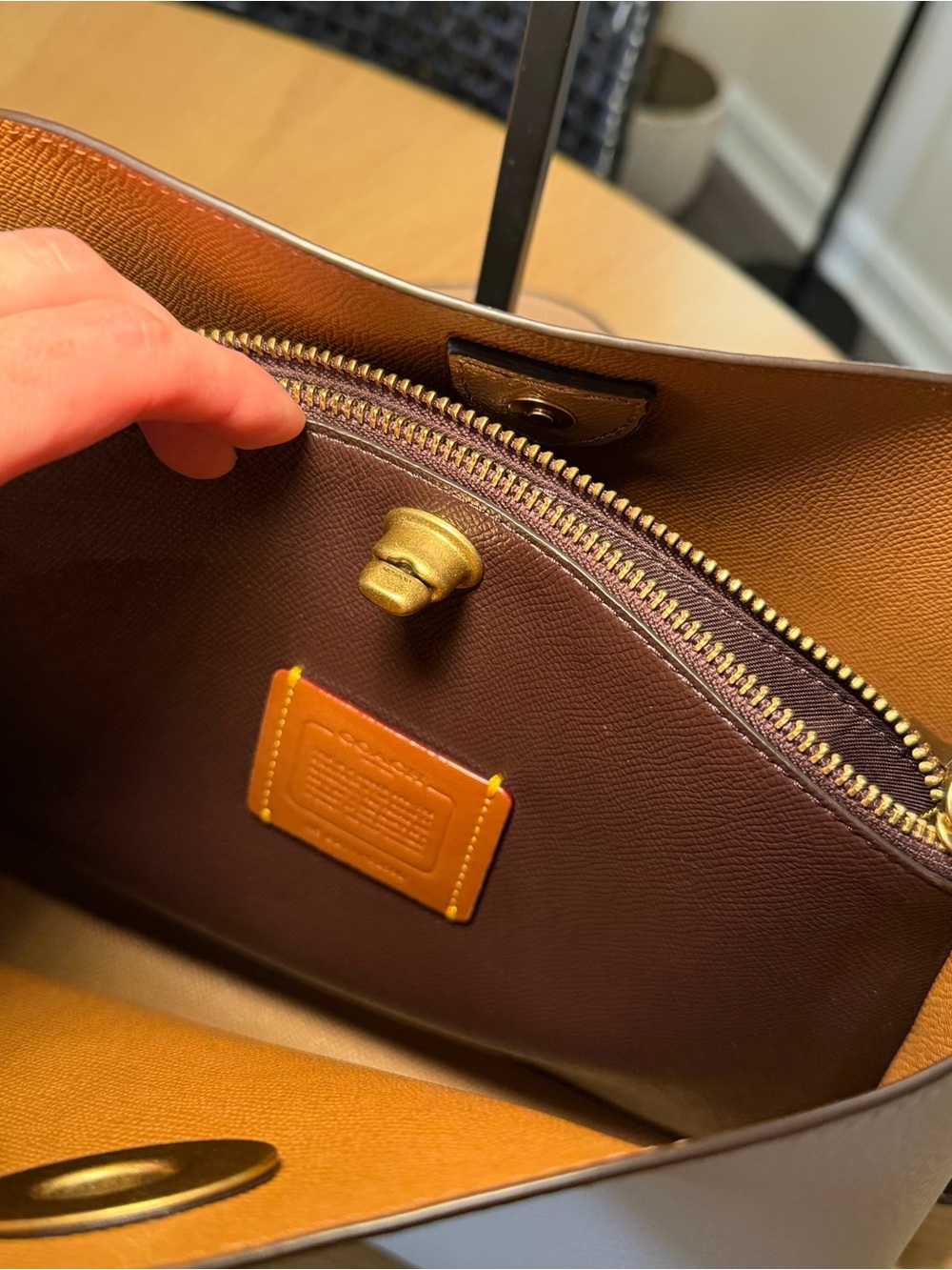 Coach Willow Shoulder Bag in Cream - Picture 11 of 14